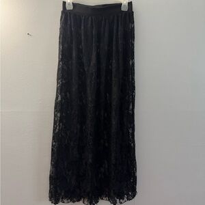 Elegant Black Lace Skirt‎ (unlined)